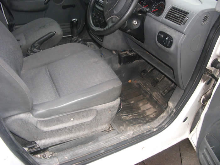 Interior View of Dirty Van